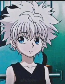 💞 Killua Zoldyck Hunter x Hunter Anime, Killua, Killua Zoldyck, Hunter x Hunter, Ragazzo, Capelli Bianchi, Carino telegram sticker