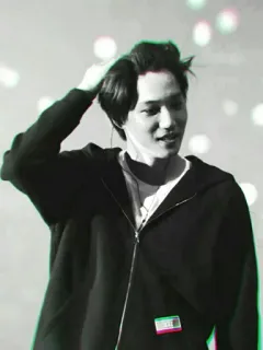 ⚫️ kpop, exo, kai, singer, asian, man, male, portrait telegram sticker