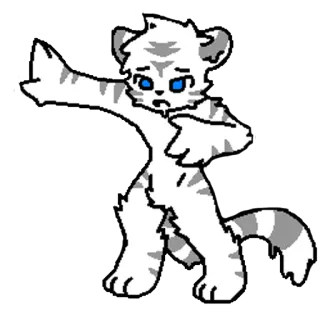 🖤 antropomórfico, tigre, furry, branco, olhos azuis, listrado telegram sticker