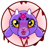 💋 ziege, teufel, cartoon, pentagramm, satanisch, kreatur, tier, süß whatsapp sticker