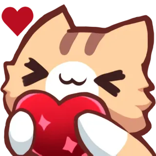 ♥️ gato, corazón, amor, lindo, kawaii, pegatina telegram sticker