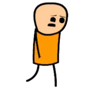 😔 卡通, 悲伤, 情绪, 火柴人, Cyanide and Happiness whatsapp sticker