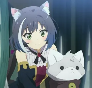 🖤 Anime, Kocica, Kawaii, Słodki, Manga, Postać telegram sticker