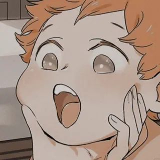 🐾 chocado, surpreso, anime, mangá, desenho animado, rosto, boca aberta telegram sticker
