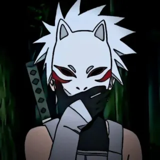 👺 Kakashi Naruto 动漫, 卡卡西, 鸣人, 面具, 忍者 telegram sticker