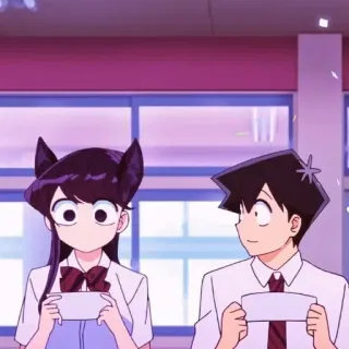 💈 Komi Shouko Komi Can't Communicate Аниме, Манга, Коми не может общаться, Коми Сёко, Тадано Хитохито, Милый, Школа telegram sticker
