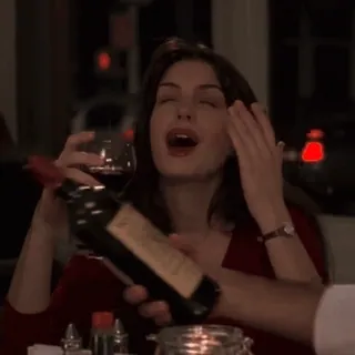 🍷 woman, wine, drinking, alcohol, red dress telegram sticker