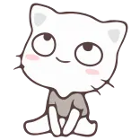 🙂 gato, dibujos animados, lindo, kawaii, animal, gatito telegram sticker