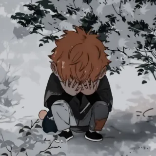 🩹 smutny, zły, płacz, anime, postać, emocjonalny telegram sticker