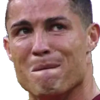 😢 Cristiano Ronaldo грустный, плачущий, роналду, футбол, футбол telegram sticker