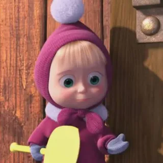 😕 Masha Masha and the Bear cartoon, meisje, animatie, kind, masha en de beer telegram sticker