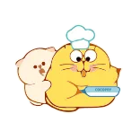 👨‍🍳 UNCLESE cartoon, cat, chef, cooking, cute, animal telegram sticker