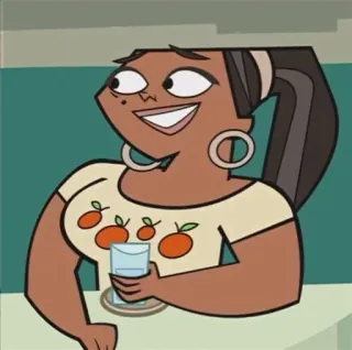 😁 LeShawna Total Drama Мультфильм, Персонаж, Total Drama, ЛеШона telegram sticker