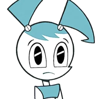 😶 Jenny Wakeman My Life as a Teenage Robot dessin animé, animé, robot, ado, Nickelodeon telegram sticker