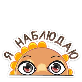 👀 НАБЛЮДАЮ beobachten, augen, spähen, cartoon, betrachten whatsapp sticker