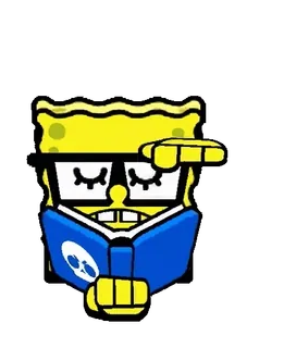 🤓 Spongebob Spongebob, Cartone animato, Lettura, Teschio, Occhiali telegram sticker
