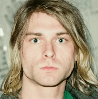 ⚡ Kurt Cobain kurt cobain, musiker, sänger, grunge, nirvana, rock, porträt telegram sticker