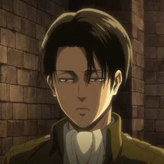 ☁️ Levi Ackerman Attack on Titan anime, attack on titan, levi, levi ackerman, manga, anime character telegram sticker