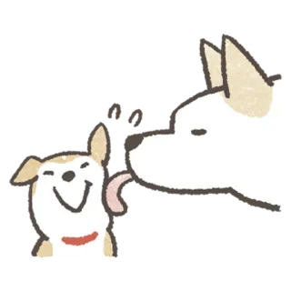 😝 강아지, 귀여운, 동물, 만화 telegram sticker