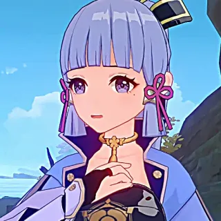 ❄️ Kamisato Ayaka Genshin Impact Anime, Genshin Impact, Kamisato Ayaka, Video game, Karakter telegram sticker