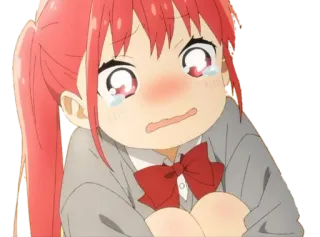 😥 anime, piangere, ragazza, divisa scolastica, triste telegram sticker