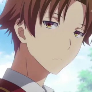 ✨ Ayanokoji Kiyotaka Classroom of the Elite Anime, Scuola, Serio, Sicuro di sé, Aula, Élite telegram sticker