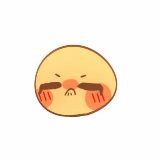 💖 Biểu tượng cảm xúc, Mặt, Dễ thương, Tức giận, Vàng telegram sticker