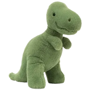 🦖 peluche, dinosauro, giocattolo, pupazzo, verde, T-Rex telegram sticker