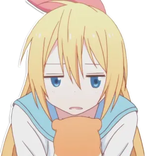😞 Fille anime, Dessin animé, Mignon, Ennuyé(e), Endormi(e), Blonde telegram sticker