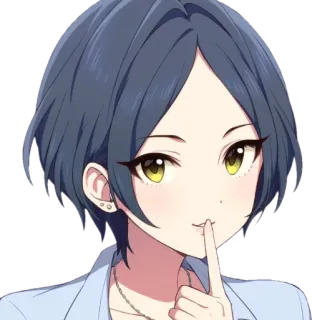 🤫 Anime, Manga, Cartoon, Mädchen, Charakter, Psst, Leise, Frau whatsapp sticker