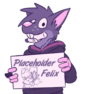 🐀 Felix Placeholder Felix phim hoạt hình, vị trí giữ chỗ, Felix, động vật, nhân vật telegram sticker