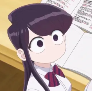 🍀 Komi Shouko Komi Can't Communicate อนิเมะ, มังงะ, โคมิซังไม่ถนัดพูดคุย, โคมิ โชโกะ, โรงเรียน, นักเรียน, น่ารัก telegram sticker