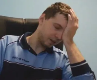 🤦‍♂️ homme, facepalm, déception, frustration, stressé, fatigué whatsapp sticker