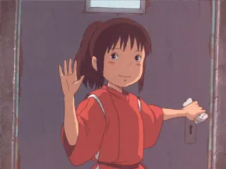 🖐 Chihiro Spirited Away Anime, A Viagem de Chihiro, Chihiro, Ghibli, Onda, Desenho animado, Menina whatsapp sticker