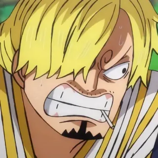😡 Sanji One Piece Anime, Dessin animé, Sanji, One Piece, Cigarette, Manga telegram sticker