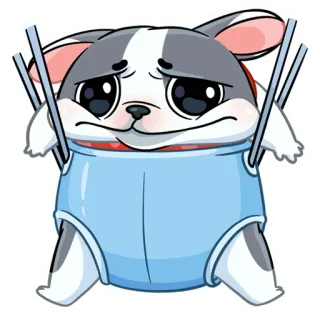 😰 cão, cachorro, triste, fofo, bebê, animal telegram sticker