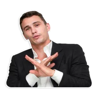 🙅‍♂️ James Franco aktor, selebriti, potret, setelan whatsapp sticker