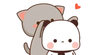 🍩 cute, cat, panda, cartoon, affection, love telegram sticker