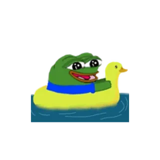 😃 Pepe the Frog Pepe, frog, rubber ducky, cartoon, cute, meme telegram sticker