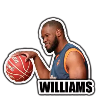 🏀 WILLIAMS บาสเก็ตบอล, กีฬา, นักกีฬา, ผู้เล่น, ลูกบอล, วิลเลียมส์ whatsapp sticker