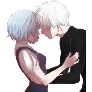 😘 anime, couple, romance, relationship, characters, love whatsapp sticker
