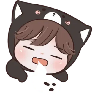 ☁️ imut, tidur, kartun, kawaii, anime, mengantuk whatsapp sticker