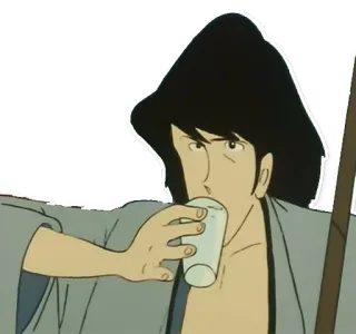 🍵 пьёт, аниме, мультфильм, человек whatsapp sticker