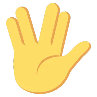 🖖 saudação vulcana, star trek, vida longa e próspera, gesto de mão, emoji telegram sticker