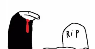 ☠ RIP rip, grave, death, funeral, cartoon telegram sticker