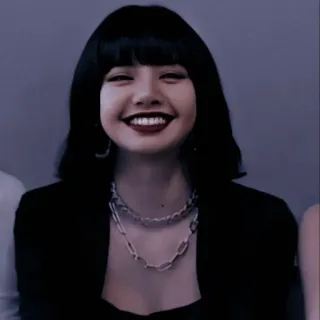 🎶 Lisa 女性, 歌手, セレブ, BLACKPINK, KPOP, 笑顔 telegram sticker