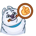 👍 개, 좋아요, 동물, 스티커, 귀여운 whatsapp sticker