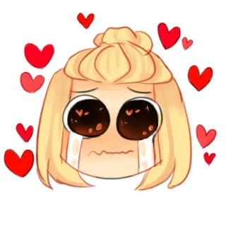 ❤️ cartoon, hearts, love, emotional, anime, cute, crying telegram sticker
