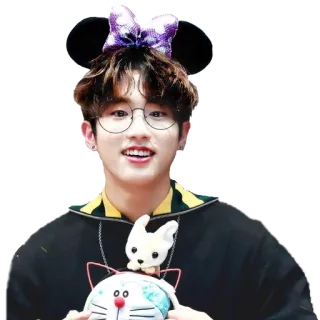 😄 Persona, Sonrisa, Gafas, Lazo, Mickey Mouse, Minnie Mouse, Personaje, Kawaii, Juguete whatsapp sticker