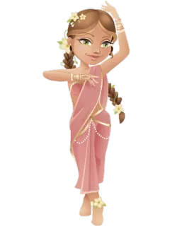 🙆‍♀ indiana, ballerina, carina, sari, tradizionale telegram sticker